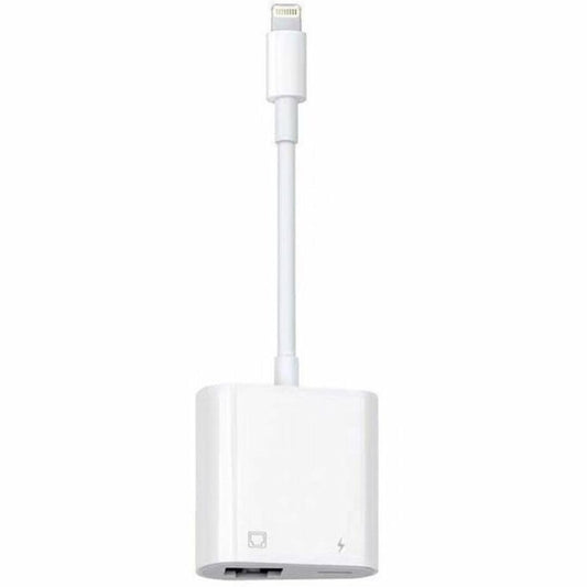 4XEM 2-in-1 8-pin Lightning to RJ-45 Ethernet and USB-C Adapter - MFi Certified