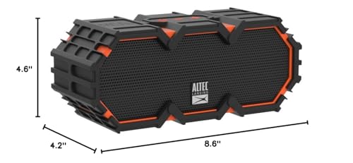 Altec Lansing LifeJacket 2 - Waterproof Bluetooth Speaker, Floating Portable Speaker for Travel & Outdoor Use, Deep Bass & Loud Sound, 30 Hour