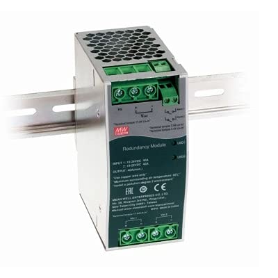 DRDN40-12, Redundancy Module; DIN Rail; Power Supply Accessory; 40A; 12VDC