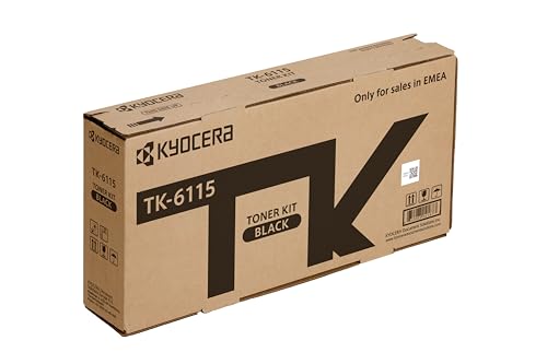 Kyocera TK-6115 Black Original Toner Cartridge 1T02TVBNL0 Compatible with M4125idn, M4125idn, KL3, M4132idn and M4132idn / KL3
