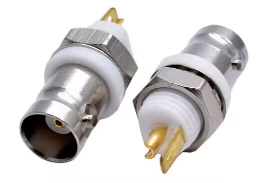 BNC Female Jack Bulkhead Solder Panel Mount Insulated Coax Rf Connector, Pack of 8