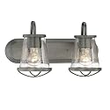 Georgina 2-Light Weathered Iron Vanity Light