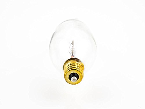 Bulbrite Incandescent CA10 Candelabra Screw Base (E12) Light Bulb, 25 Watt, Clear