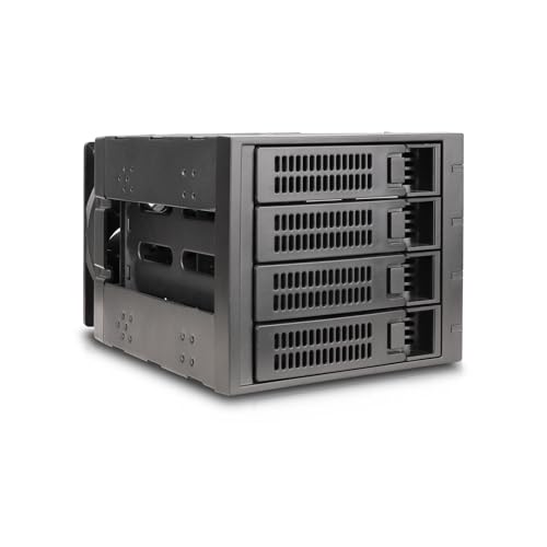 Rosewill Internal Hard Drive Enclosure - 3 x 5.25 to 4 x 3.5 Hot-Swap Enclosure - SATA I/II/III/ & SAS HDD - RSV-SATA-Cage-34