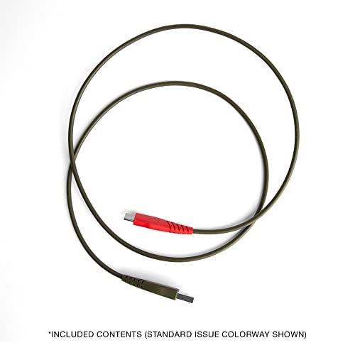 Skullcandy Line Lightning Cable, 15W USB A to Lightning Charger Cable and Sync Cable for iPhone/Pro/Max, 4ft - Black/Orange