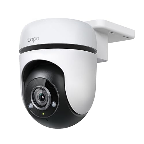 Tapo 1080P Outdoor Wired Pan/Tilt Security Wi-Fi Camera, 360° View, Motion Tracking, Works with Alexa & Google Home, Night Vision, Free AI Detection