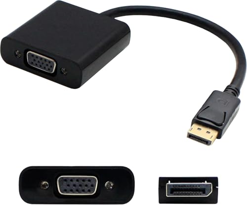 AddOn DisplayPort Male to VGA Female Adapter Cable, 8in, Black (DISPLAYPORT2VGA)