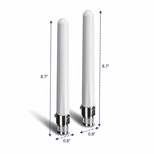 TRENDnet 4/6 dBi Surge Outdoor Dual Band Omni Antenna Kit, Replaceable Surge Protection Fuse, TEW-AO46S