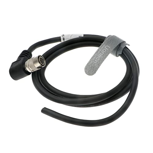 Uonecn Basler AVT GIGE CCD Industrial Camera Power Cable HR10A-7P-6S Right Angle 6-Pin Female to Open 3 Meters, C Type (Thick)