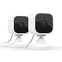 Blink Mini - Compact indoor plug-in smart security camera, 1080p HD video, night vision, motion detection, two-way audio, easy set up, Works