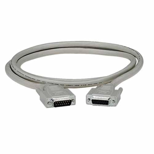 Black Box DB15 Molded Shielded Data Cable M/F 25Ft. with Thumbscrews