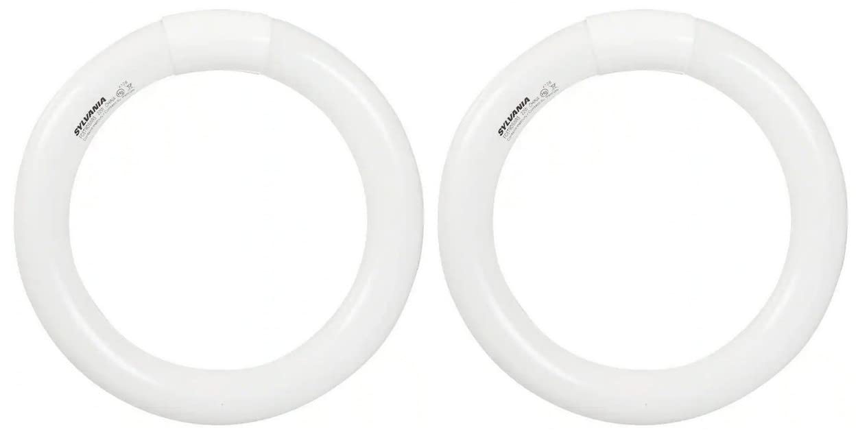 SYLVANIA (2 Pack) 23519 Cool White Premium Circline Fluorescent T9 Circle 8 inch Diameter, 22 watts, 4100K, 1050 lumens, 80 CRI Fluorescent Light Bulb