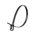 RETYZ 36-Inch Black Reusable Releasable Cable Ties - 10 Pack, 175 lb Strength, Patented Quick-Release, Ultra-Durable for Heavy-Duty Commercial
