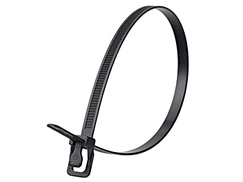 RETYZ 36-Inch Black Reusable Releasable Cable Ties - 10 Pack, 175 lb Strength, Patented Quick-Release, Ultra-Durable for Heavy-Duty Commercial