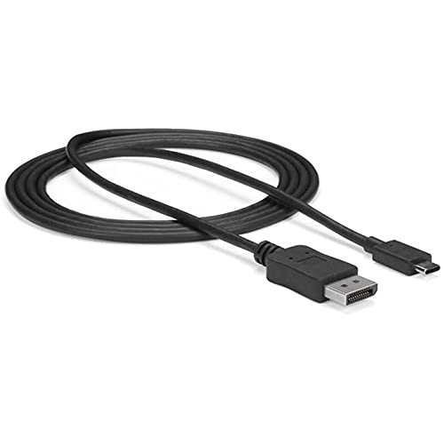 StarTech.com 6ft/1.8m USB C to DisplayPort 1.2 Cable 4K 60Hz - USB-C to DP Adapter HBR2 - USB Type-C DP Alt Mode to DP Monitor Video Cable