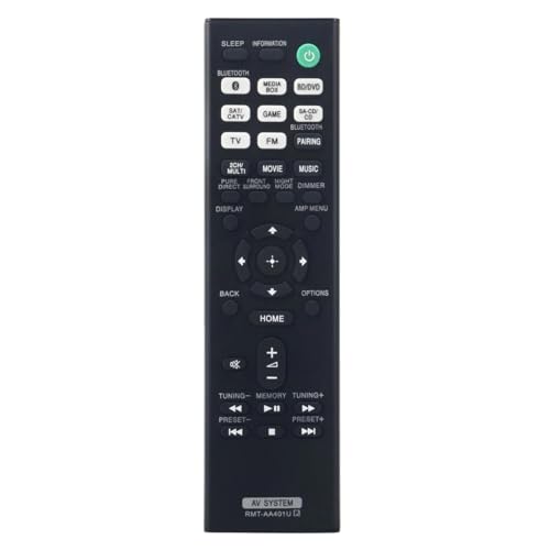 RMT-AA401U Replacement Remote Control for Sony AV Receiver Home Theater System in Living Rooms or Rooms, No Programming or Pairing Needed, Replace