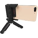 Adonit Photogrip (Black) Shutter Remote Bluetooth Selfies Included Tripod, Travel Case, Mini Stylus. Smartphone HandGrip Camera Stable Shots