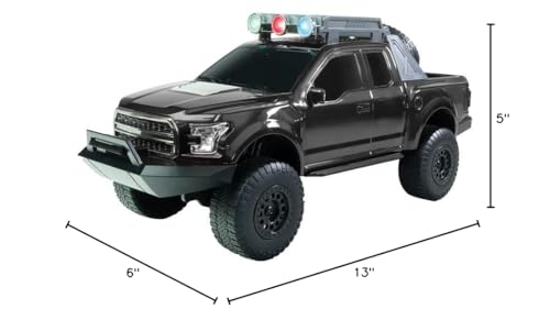 QFX Bluetooth 150 Pickup Truck Replica Speaker, 3-inch Speakers, Hands Free Link, Built-in Microphone, FM Radio and LED Party Lights, Black