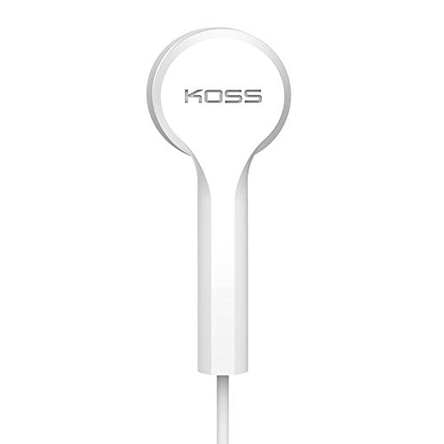 Koss 192617.101 KEB9i Earbuds with Microphone and in-Line Remote (White)