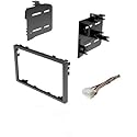 Double DIN Car Stereo Install Kit and Wire Harness Made for Honda: 1998-2002 Accord, 1999-2000 Civic, 1996-2006 CR-V, 2003-2004 Element; 05-11 Element