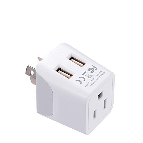 Ceptics New Zealand, Australia, Sydney Travel Adapter Power Plug (Type I) - Dual USB + 1 USA Input Socket - Perfect for Travelling Vacation Charging…