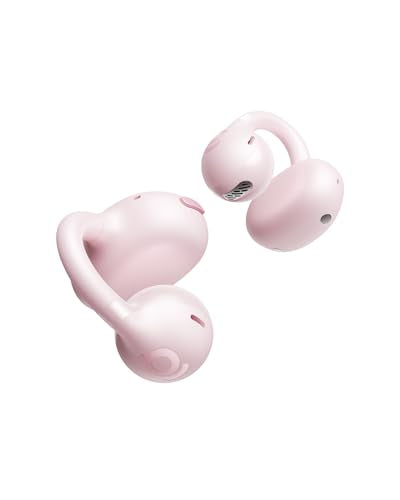 Baseus Bass BC1 Open Ear Earbuds Clip-On Headphones, Open-Ring Comfort with Tri-Curve Snug Clip, Powerful Sound with SuperBass, 4-Mic Clear Calls