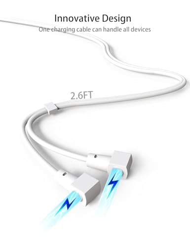 Bicmice Magnetic Multi Charging Cable USB DC Charger Cable 2.6ft/0.8m Replacement Charging Cord Fit for Various Magnetic Pole Charging Devices