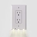 4 Pack - Wall Plate Night Light - Hello Light - LED Night Lights Built Into Electrical Outlet Wall Plates - Turn NightLight On/Off Automatically