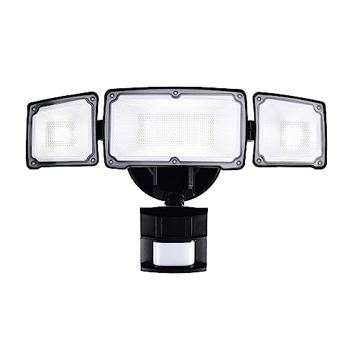 AWSENS 40W LED Security Lights Motion Sensor Light Outdoor, 180 Degree, 4000LM, 5000K, ETL Water Resistant, 3 Head Motion Detected Flood Light