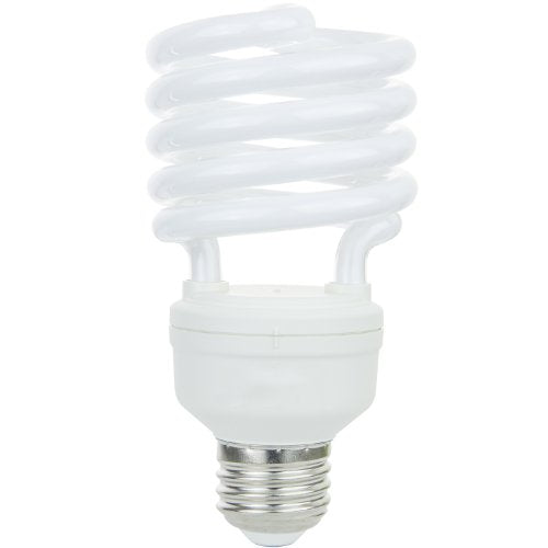 Sunlite 00633-SU Mini Spiral CFL Bulb, 26 Watts (100W Equivalent), Medium Base (E26), 1800 Lumens, 10,000 Hour Life Span, UL Listed, 1 Pack, 65K