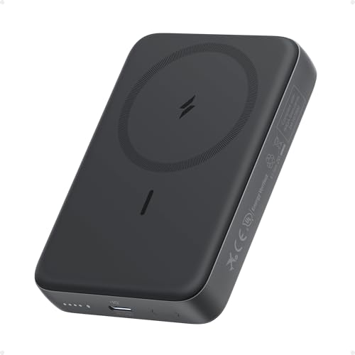 Anker Zolo Magnetic Power Bank, Compact 10,000mAh Wireless Portable Charger with 30W Max Fast Charging, Skin-Friendly and Durable Battery Pack,