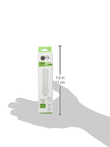 Goodlite G-20364 18-watt Compact Fluorescent Plug-In 4-Pin Light Bulb with G24Q-2 Base, Cool White, 50-Pack