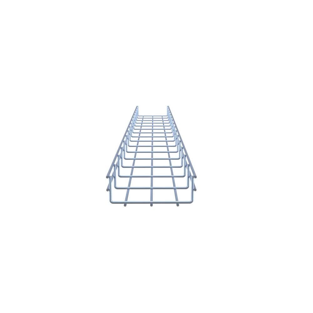 Wire Mesh Cable Tray, Electro Zinc Plated, Silver Steel, 1.97 x 5.91 x 59.06 inch, 2-Pack