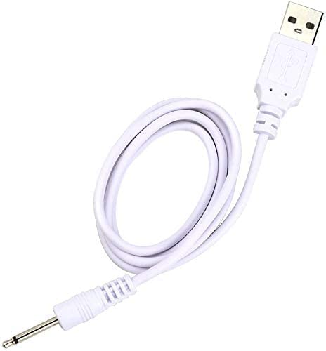 Accessonico Replacement-Charging-Charger-Rechargeable-Massagers, DC Cable USB Cord - 2.5mm (2 Pack) 3.3ft
