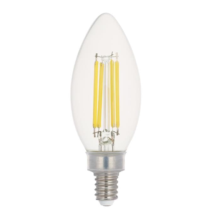 Westinghouse Lighting 5357000 5.5 Watt (100 Watt Equivalent) B11 Dimmable Clear Filament LED Light Bulb, Candelabra Base