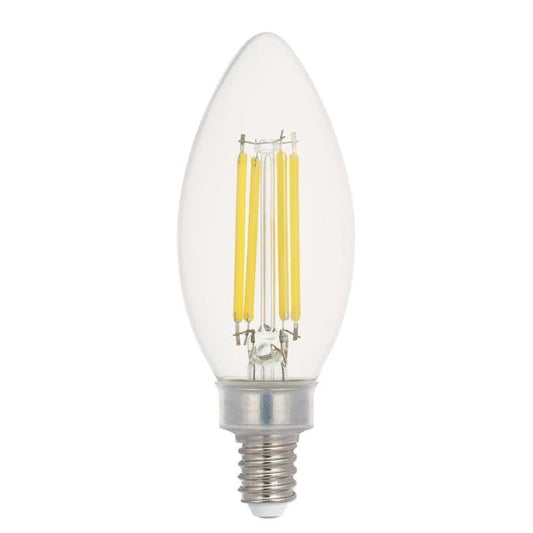 Westinghouse Lighting 5357000 5.5 Watt (100 Watt Equivalent) B11 Dimmable Clear Filament LED Light Bulb, Candelabra Base