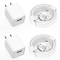 Charging for iPhone Charger [Apple MFi Certified] 2Pack Lightning Cable Data Sync Charging Cord with USB A Wall Charger Block Travel Plug for iPhone