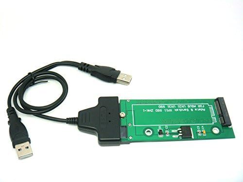 Sintech 18Pin to SATA Adapter with USB SATA Cable, Compatible with Sandisk SDSA5JK ADATA XM11 SSD from Asus UX31 UX21
