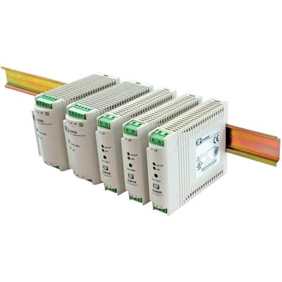 XP POWER DNR10US24-S DIN Rail Power Supply 10.1W 24V 0.42A, 90-264VAC in; Enclosed, Adj Vout