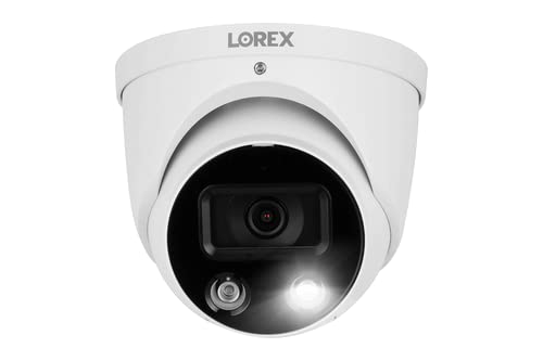 Lorex N4K3SD-168WD-2 Lorex Fusion 4K 16-Channel 3TB Wired NVR System with 8 E893DD Smart Deterrence Dome Security Cameras