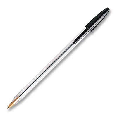 BIC Cristal Xtra Smooth Black Ballpoint Pens, Medium Point (1.0mm), 12-Count Pack, Extra Smooth and Reliable Ballpoint Pens