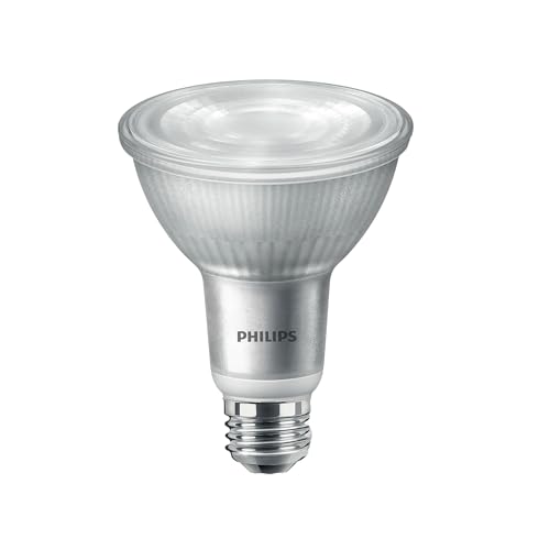 PHILIPS LED Frosted Dimmable, Warm Glow Effect PAR30L Light Bulb - EyeComfort Flicker Free - 8.5W = 75W - 850 Lumen - Bright White (3000K) - E26 Base
