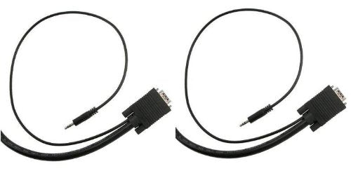 Pro-Techgroup(TM) 15ft Premium VGA / SVGA with Audio Double Shielded UL2919 Listed cable for VGA, SVGA, SXGA, UXGA monitor, Projector, TV, Video