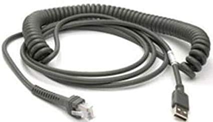 Datalogic Scanning 90A052066 Cable, USB, Type A, Enhanced, Coiled, Power Off Terminal, 5 Meter Size