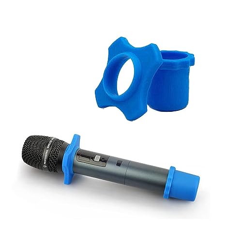 KROYWACHS Microphone Soft Silicone Skidproof Case 6 sets Wired/Wireless Mic Anti-Slip Base Non-Skid Ring KTV Replacement Drop Resistance Circle for