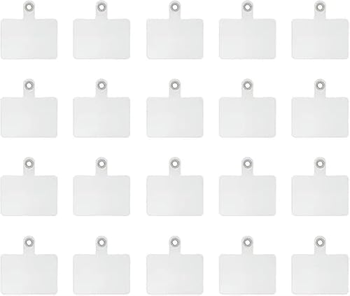 Sluswallow 20Pcs Transparent Phone Lanyard Tab, Tether Tab, Crossbody Strap Tether, Universal Patches Accessories, Cell Phones Case Patch Pad Safety