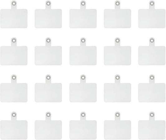 Sluswallow 20Pcs Transparent Phone Lanyard Tab, Tether Tab, Crossbody Strap Tether, Universal Patches Accessories, Cell Phones Case Patch Pad Safety