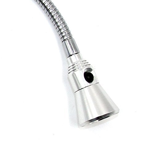 BiNFU 3W Gooseneck Bedside Reading Light, Wall/Headboard Mounted LED Art Gallery Display Lamp with Switch, Chrome(Plug)