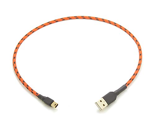 New Replacement Braided Mini USB Keyboard Cable for Razer BlackWidow Keyboard 1.5M (Orange)