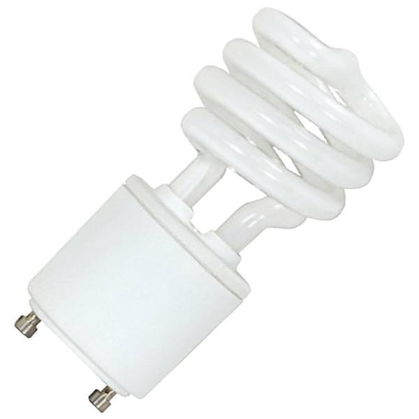 Satco S8208 13 Watt (60 Watt) 880 Lumens Mini Spiral CFL Bright White 4100K GU24 Base Light Bulb